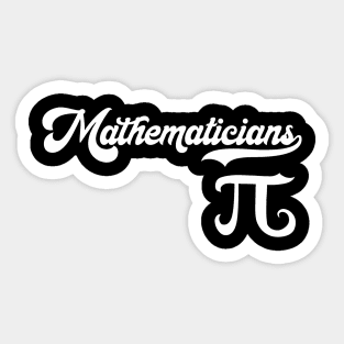 Mathematicians Retro Baseball Style - Pi Sticker